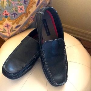 Black Tommy H mens size 12 drivers loafers